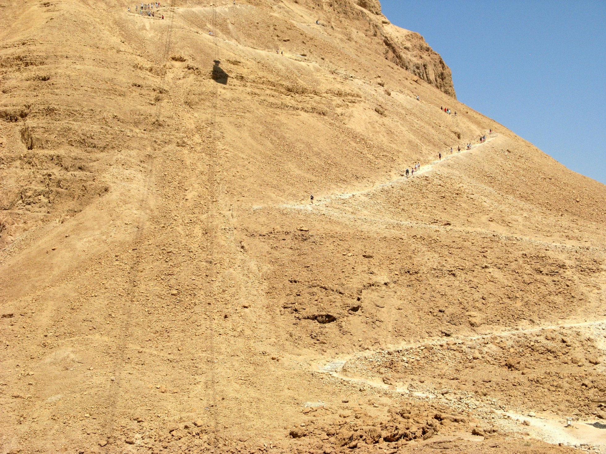 Der Fußweg zur Festung Massada